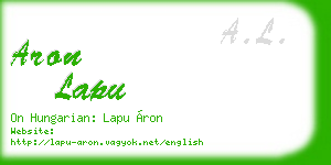aron lapu business card
